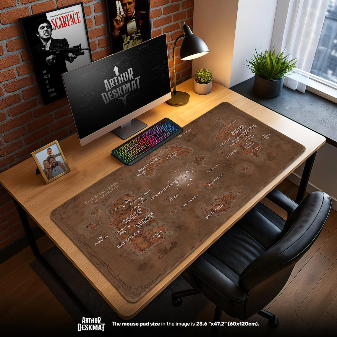 Azeroth Map Gaming Desk Mat